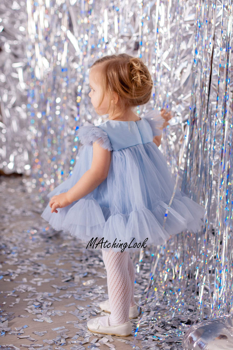 Shop Baby Girl Dress For Special Occasion in Baby blue color