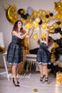 Blue&Black Matching Mother Daughter Birthday party Outfit