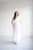White Maxi Dress, Tulle Gown, Dress With Pearls, A Line Dress, Minimalist Clothing, Elegant Long Sleeve Dress, Plus Size Clothing, V Neck