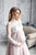 Matilda baby shower blush dress - Maternity lace dress for photoshoot - Matchinglook