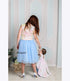 Pink Blue Mother Daughter Matching Dress, Tulle Mommy and Me Outfit, Mommy and Me Tutu Dress, Birthday Party Wedding Reversible Sequin Dress