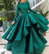 Emerald satin maxi sun dress
