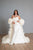 Ivory Statement Bridal Cape with 3D flowers, Volumetric Organza Wedding Cape With 3D Roses, Couture Cape Gown For Photoshoot