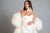 Ivory Statement Bridal Cape with 3D flowers, Volumetric Organza Wedding Cape With 3D Roses, Couture Cape Gown For Photoshoot