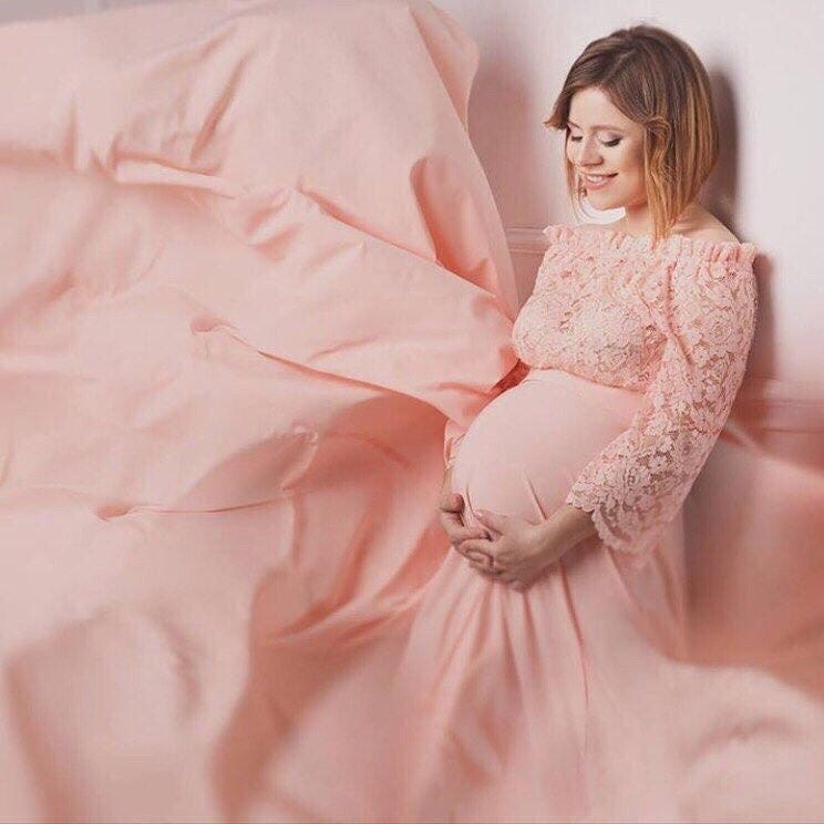 Shop Maternity Gown Dress For Photo Shoot, Pregnancy Dress For Baby Shower Pink, Gender Reveal Dress, Lace Maternity Wedding Dress, Photo Gown - Shop Maternity Gown Dress For Photo Shoot, Pregnancy Dress For Baby Shower Pink, Gender Reveal Dress, Lace Maternity Wedding Dress, Photo Gown -