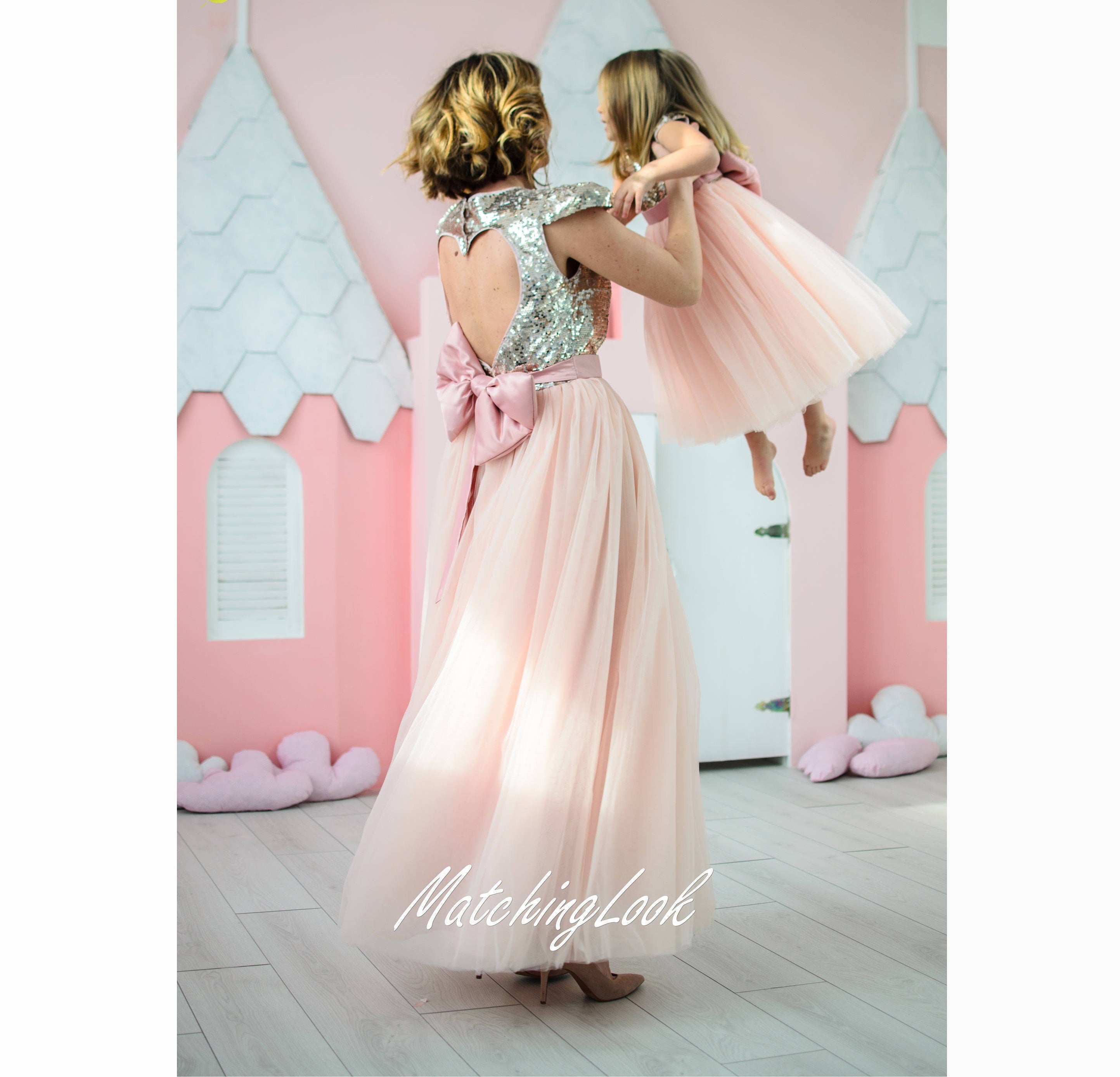 Shop Mother Daughter Matching Dresses, Open Heart Back Dress, Pink Tutu Dress, Baby Girl Party Dress, Photoshoot Dress, Mommy and Me Outfit - Shop Mother Daughter Matching Dresses, Open Heart Back Dress, Pink Tutu Dress, Baby Girl Party Dress, Photoshoot Dress, Mommy and Me Outfit -