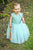 Flower girl tutu dress with bow Mint princess dress Lace girls mint dress birthday dress princess dress first communion dress photoshoot