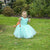 Flower girl tutu dress with bow Mint princess dress Lace girls mint dress birthday dress princess dress first communion dress photoshoot