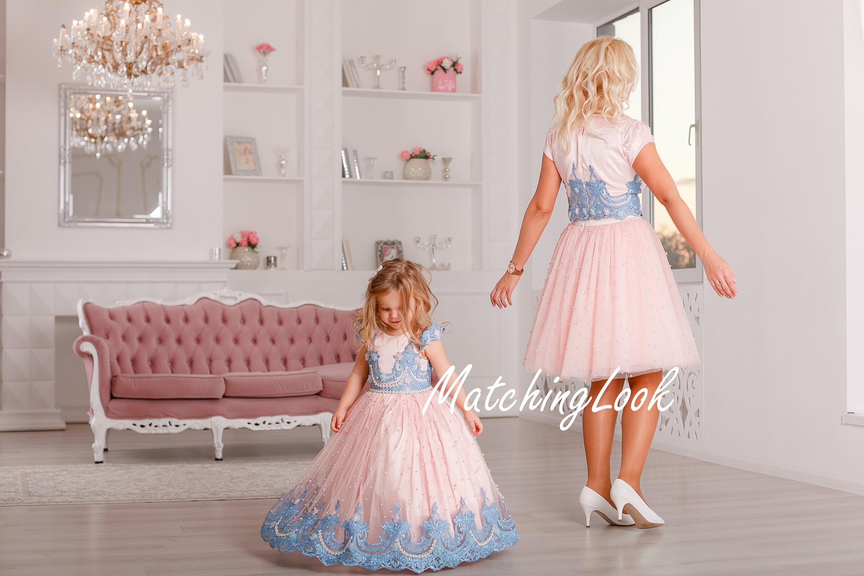 Matching Formal Dresses, Princess Dress, Mommy and Me Outfit, Girl Birthday Dress, Photoshoot Dress, Toddler Gown Dress, Girl Tulle Dress 5 / 20 US