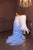Ready To Ship ~ Baby Blue Maternity Dress For Baby Shower, Boudoir Photoshoot, Pregnancy Photography Tulle Gown, Photo Shoot Dress - L / XL