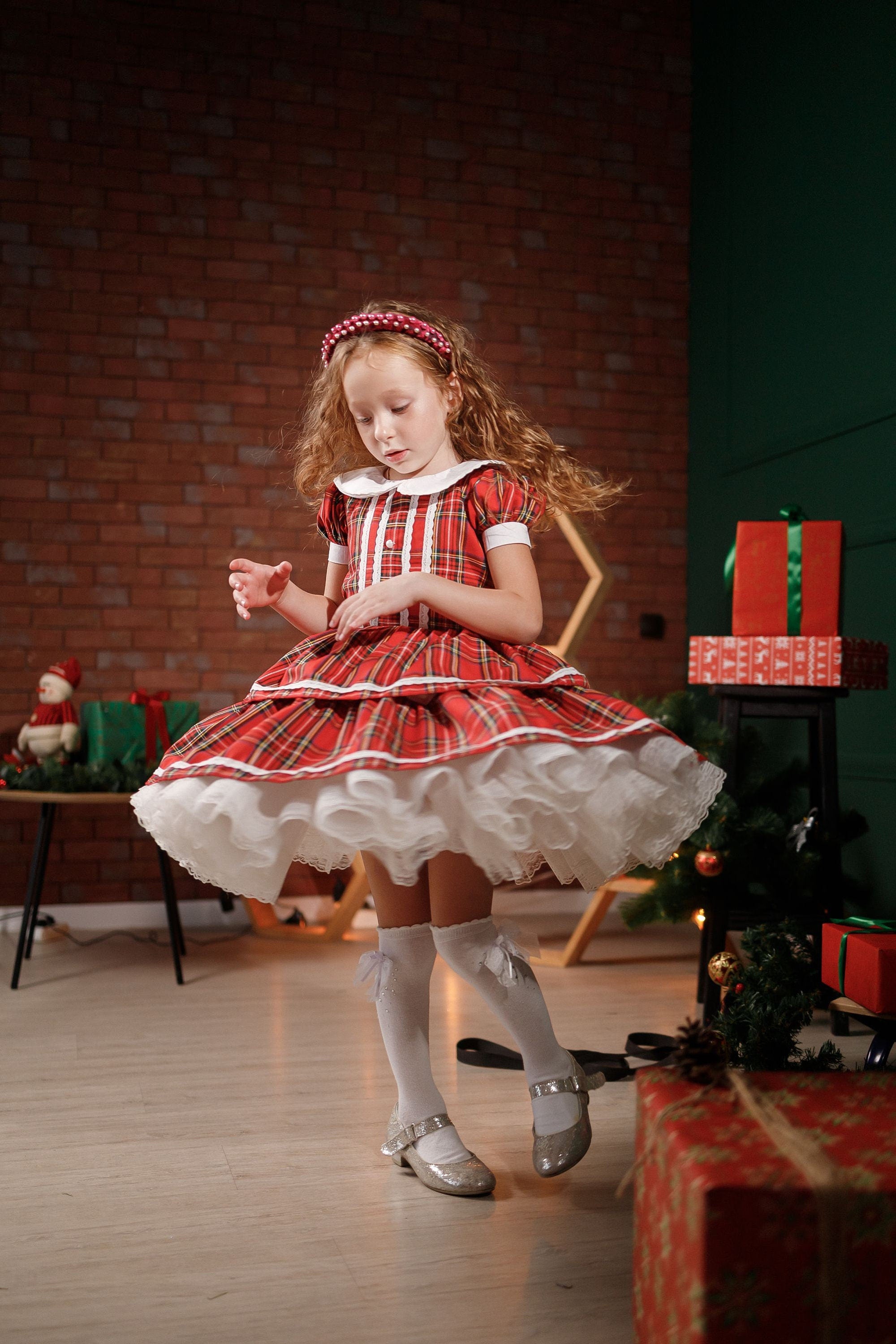 Shop Christmas Tutu Dress, Tartan Dress Toddler, Ruffle Holiday Dress, Red Plaid Girl Dress, Red Tartan Dress, Preppy Dress, Formal Dress -