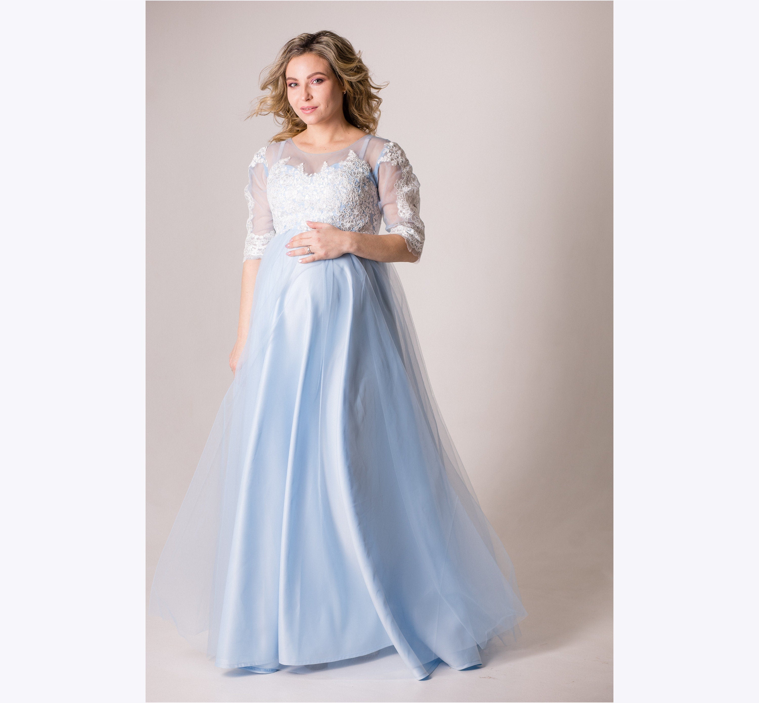Shop Maternity Dress For Photo Shoot, Light Blue Baby Shower Dress, Maternity Wedding Dress, Pregnancy Dress, Baby Bump Dress, Photo Props - Shop Maternity Dress For Photo Shoot, Light Blue Baby Shower Dress, Maternity Wedding Dress, Pregnancy Dress, Baby Bump Dress, Photo Props -
