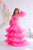 Maternity Robe For Photoshoot, Hot Pink Tiered Tulle Gown, Pregnancy Robe For Baby Shower, Gender Reveal Dress, Couture Robe, Boudoir Robe