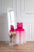 Girl Formal Dress, Tulle Tiered Dress, 1st Birthday Dress, Pink Princess Dress, Flower Girl Dress, Ombre Toddler Dress, Girl Tutu Dress