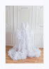 White Maternity Dress, Photoshoot Robe Dress, Tiered Tulle Robe, Pregnancy Dress, Maternity Ruffle Dress, Pregnancy Gown, Photosession Robe