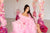 Pink Maternity Robe For Photoshoot, Ruffle Tulle Maternity Gown, Pregnancy Dress, Dramatic Sheer Robe, Boudoir Dressing Dress, Baby Shower