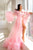 Pink Maternity Robe For Photoshoot, Ruffle Tulle Maternity Gown, Pregnancy Dress, Dramatic Sheer Robe, Boudoir Dressing Dress, Baby Shower