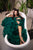 Emerald green maternity dress for mom to be photoshoot