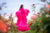 Hot Pink Tulle Robe, Maternity Photoshoot Dress, Boudoir Tulle Robe, Engagement Ruffle Robe, Summer Photoshoot Gown, Pregnancy Robe,Negligee