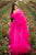 Hot Pink Tulle Robe, Maternity Photoshoot Dress, Boudoir Tulle Robe, Engagement Ruffle Robe, Summer Photoshoot Gown, Pregnancy Robe,Negligee