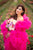 Hot Pink Tulle Robe, Maternity Photoshoot Dress, Boudoir Tulle Robe, Engagement Ruffle Robe, Summer Photoshoot Gown, Pregnancy Robe,Negligee