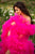 Hot Pink Tulle Robe, Maternity Photoshoot Dress, Boudoir Tulle Robe, Engagement Ruffle Robe, Summer Photoshoot Gown, Pregnancy Robe,Negligee