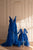 Mommy And Me Dress Formal, Outfits For Photoshoot, Royal Blue Mother Daughter Matching Dresses, Wedding Guest Train Dress, Tulle Lace Gown