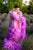 Lavender Frilled Maternity Robe, Photoshoot Robe, Ruffle Tulle Robe, Bridal Fluffy Robe, Pregnancy Photography, Purple Flying Dress,Negligee