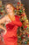 Christmas Dress Women, Red Pencil Dress, One Shoulder Sequin Dress, New Year Gown Dress, Xmas Photography Prop, Sparkly Cocktail Dress