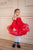 Ready To Ship ~ Red Polka Dot Girls Dress,  Princess-Themed Dress-Up Kits, Toddler Party Dress, Puffy Tutu Toddler Dress - Size 5 and 6