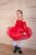 Ready To Ship ~ Red Polka Dot Girls Dress,  Princess-Themed Dress-Up Kits, Toddler Party Dress, Puffy Tutu Toddler Dress - Size 5 and 6