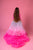 Tired Ombre Dress, Girl Pageant Dress, Photography Dress, Pink Tulle Gown, Flower Girl Dress, Wedding Dress, Toddler Ruffle Dress With Tail