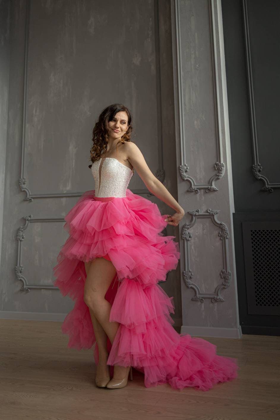Shop Hot Pink Tulle Skirt, High Low Skirt, Tiered Bridal Gown, Formal Maxi Skirt, Photoshoot Skirt, Long Train Skirt, Bridesmaid Skirt,Adult Tutu - Shop Hot Pink Tulle Skirt, High Low Skirt, Tiered Bridal Gown, Formal Maxi Skirt, Photoshoot Skirt, Long Train Skirt, Bridesmaid Skirt,Adult Tutu -