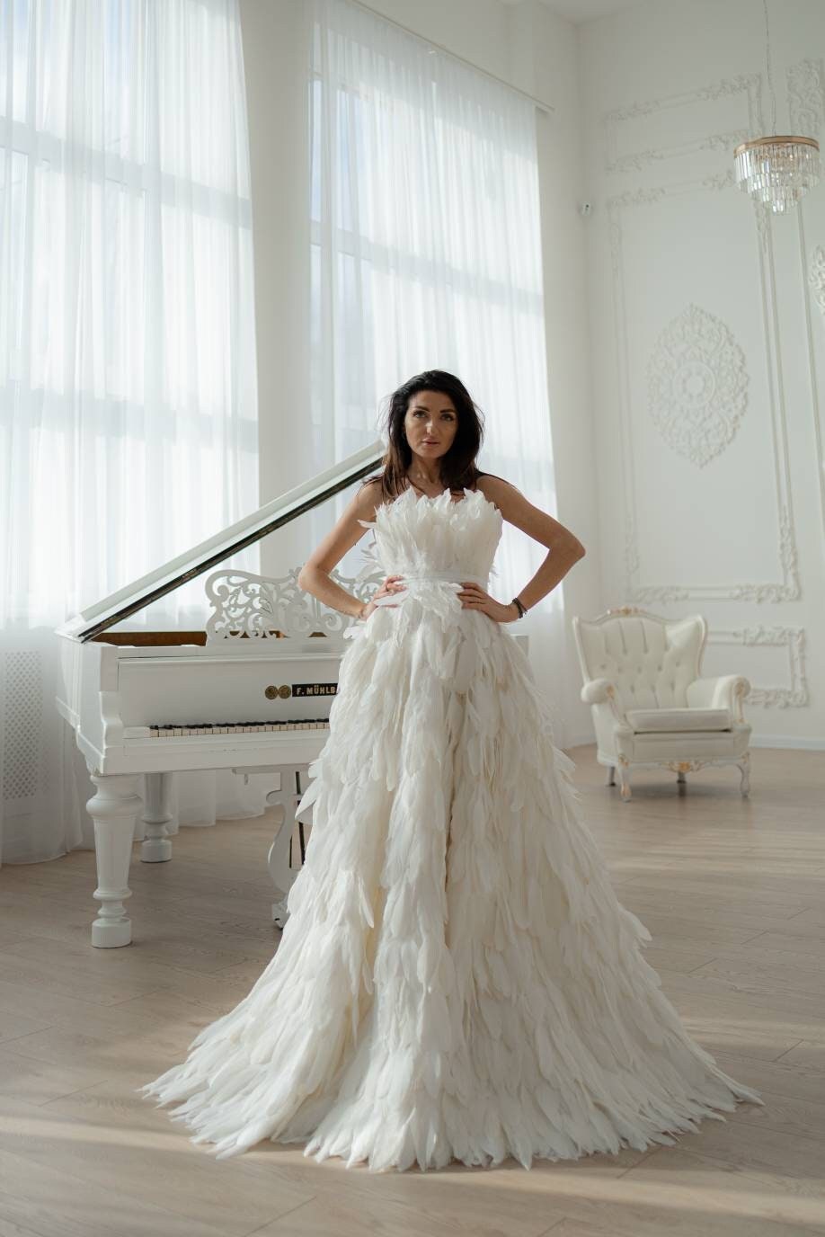 Shop White Feather Wedding Dress, Maxi Feather Gown, Bridal Gown Photoshoot, Swan Dress With Train, Elopement Dress,Bridal Shower Dress,City Hall - Shop White Feather Wedding Dress, Maxi Feather Gown, Bridal Gown Photoshoot, Swan Dress With Train, Elopement Dress,Bridal Shower Dress,City Hall -