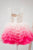 Pink Ombre Dress, Hot Pink Cocktail Dress, Sparkly Party Dress, Graduation Dress, Short Prom Dress, Mini Tulle Dress, Sequin Corset Dress