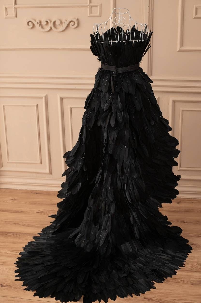 Shop Black Feather Dress, Womens Halloween Costume, Witch Gown, Dark Angel Dress, Fantasy Gown, Whimsigoth Dress, Unique Black Tie Dress - Shop Black Feather Dress, Womens Halloween Costume, Witch Gown, Dark Angel Dress, Fantasy Gown, Whimsigoth Dress, Unique Black Tie Dress -