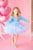 Ready To Ship ~ Baby Blue Puffy Toddler Dress, Girls Tutu Dress Long Sleeve, Tutu Tulle Party Dress, Gift For Kids - 5 years / 6 years size