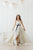 Simple Wedding Dress With Corset, Minimalist White Bridal Gown, Elopement Dress With High Slit, Maxi Beach Wedding Dress, Jacquard A Line