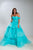 Teal Tulle Tiered Ball Gown, Long Fairy Dress, Black Tie Dress, Whimsical Gala Gown, Tiffany Photoshoot Dress, Fantasy Masquerade Ball Gown