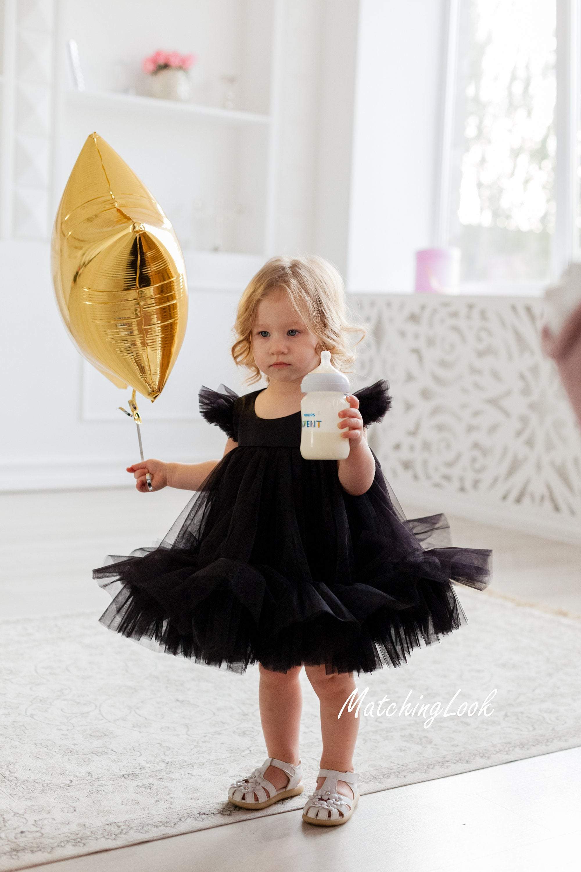 Shop Black 1st Birthday Tutu Dress For Baby Girl Customizable