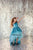 Aqua Blue Elsa princess dress with train - Matchinglook
