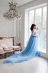 Baby Blue Maternity Gown - Maternity Dress - Lace Maternity Dress