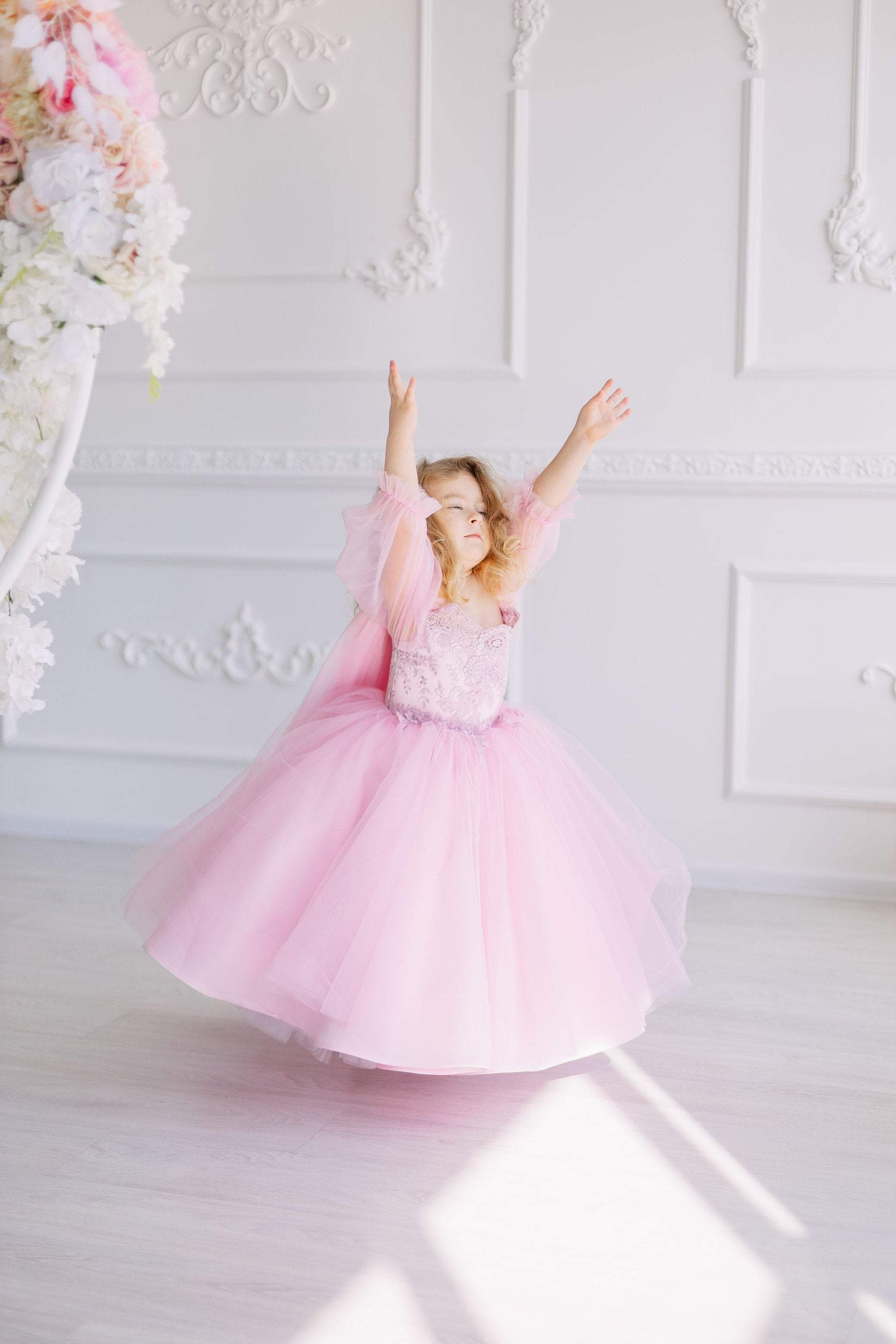 Buy RUMOUR 6M-24M Toddler Baby Girl Birthday Wedding Party Flower Dresses  Tutu Gown Dress Pink at Amazon.in