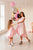 Baby pink Mom Daughter Matching Outfits with flounces - Matchinglook