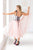 Prom Blush Dress with bustier top part and A line tulle midi length bottom