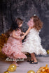 Blush fringe girl dress for birthday/party/prom