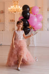 Blush pink tulle tiered dress for little princess - Matchinglook