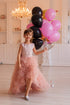 Blush pink tulle tiered dress for little princess