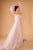 Blush Polka Dot Elegant Dress, Wedding Blush Dress, Off Shoulder Dress, Detachable Puffy Sleeves Dress, Engagement  Dress, Tulle Bridesmaid