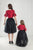 Burgundy and black tutu dresses Red and black matching dress dresses outfits Mother daughter Mommy and Me lace dresses Valentines day - Matchinglook